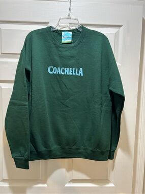 Coachella Men's Green Logo Crewneck Sweatshirt Large